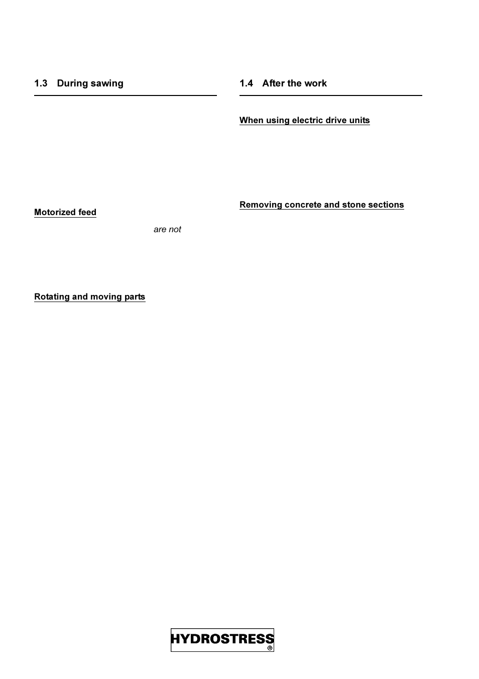3 during sawing, 4 after the work, During sawing | After the work | Diamond Products DZ-S2 User Manual | Page 8 / 68