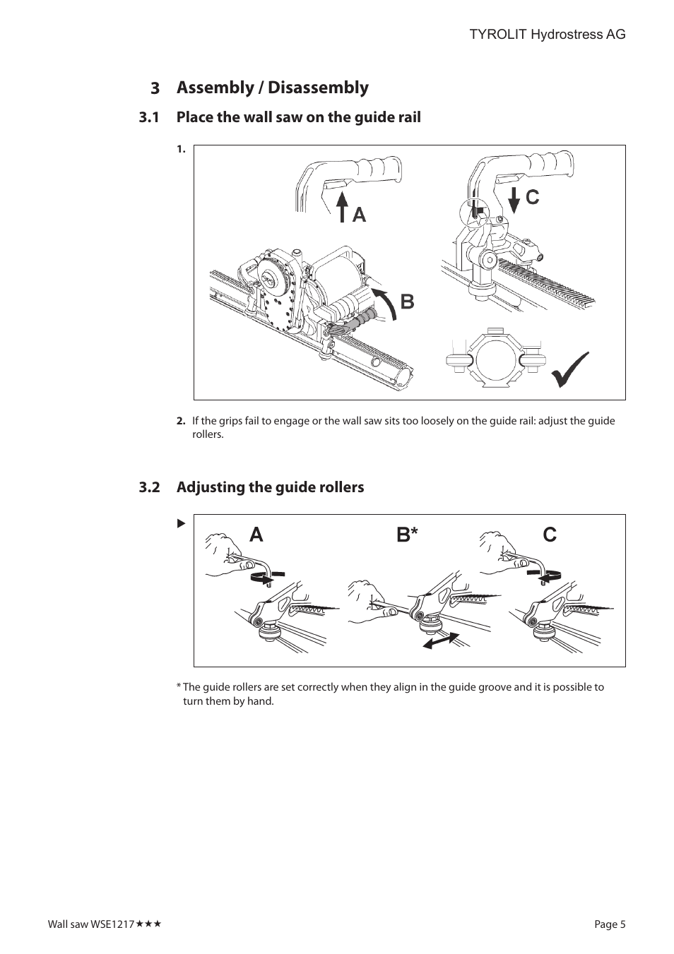 Assembly / disassembly | Diamond Products WSE1217 User Manual | Page 5 / 16