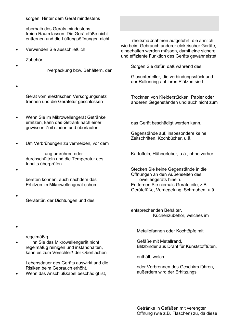 Allgemeine sicherheitshinweise | Gorenje GMO-25 DCB User Manual | Page 43 / 169