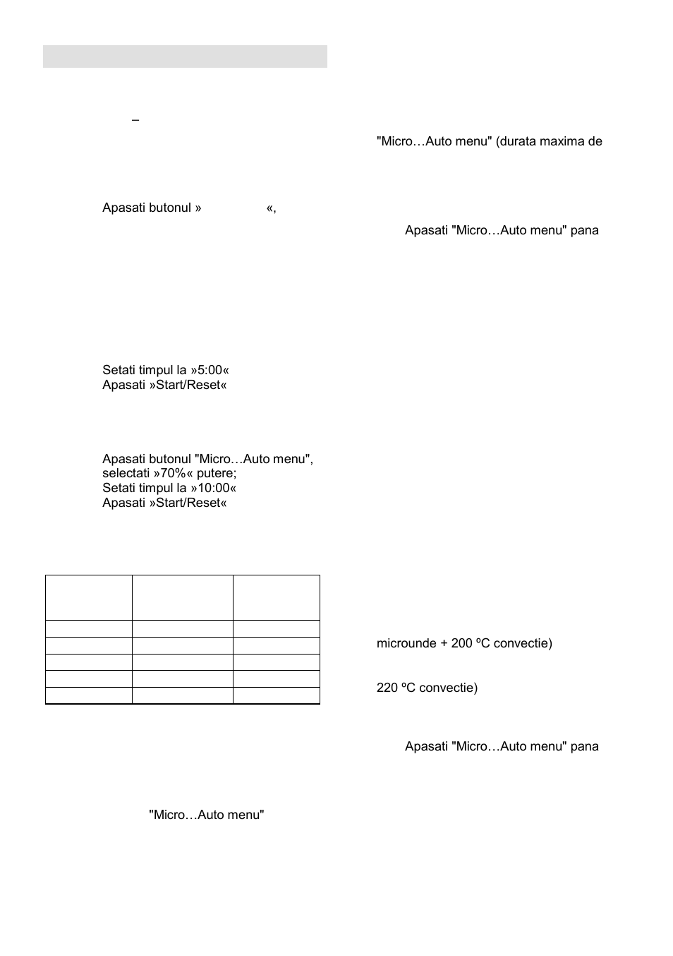 Instructiuni de funtionare | Gorenje GMO-25 DCB User Manual | Page 79 / 169