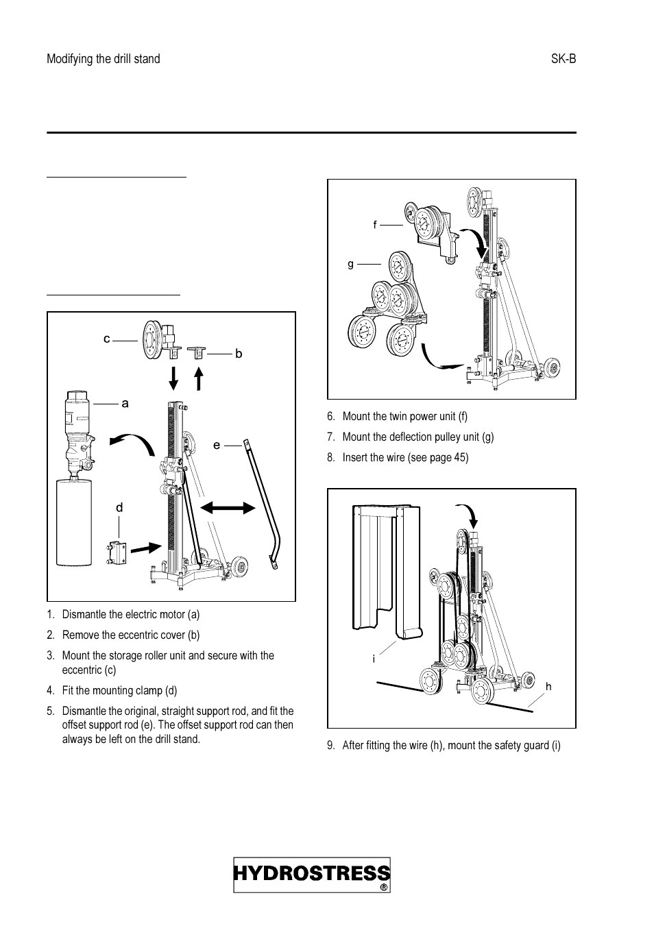 7modifying the drill stand | Diamond Products SK-B User Manual | Page 18 / 113