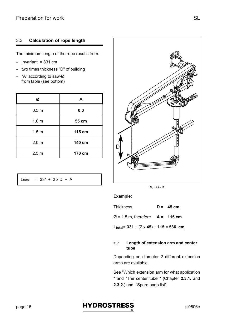 Preparation for work sl | Diamond Products SL User Manual | Page 16 / 41