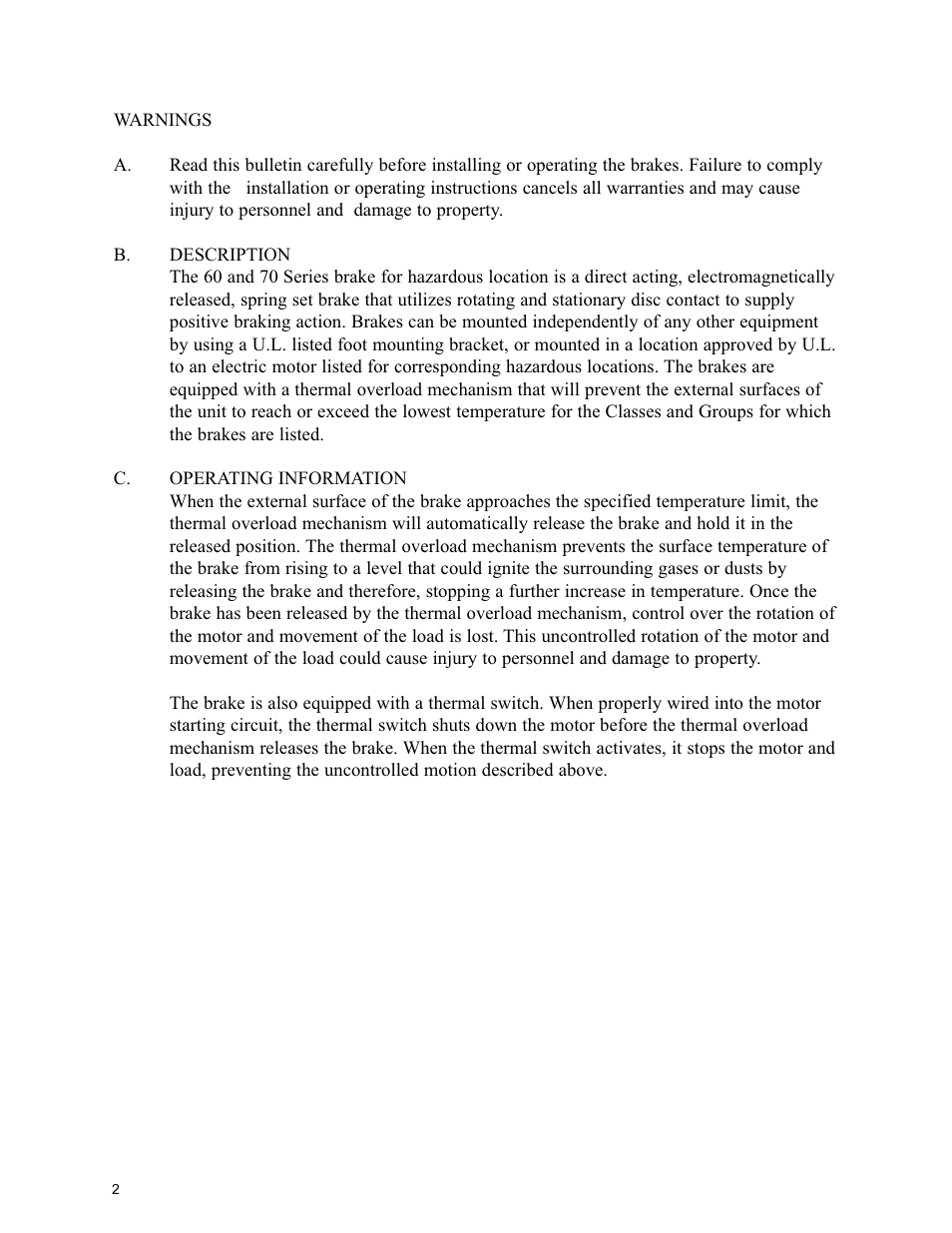 Dings Dynamics Group 60 Series Hazardous Location User Manual | Page 2 / 12