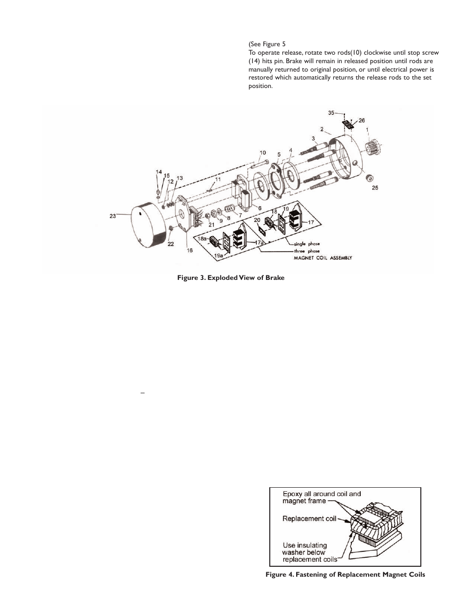 Installation, Manual release, Torque adjustment | Wear adjustment, Friction disc replacement, Manual release assembly, Magnet coil replacement | Dings Dynamics Group 70 Series End Mount NEMA 4 HEAVY DUTY User Manual | Page 2 / 4