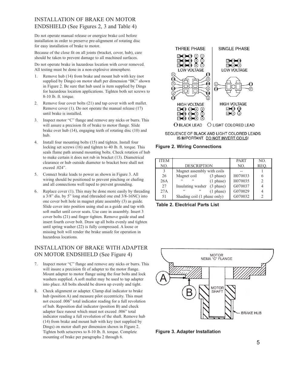 Wiring | Dings Dynamics Group 70 Series Hazardous Location User Manual | Page 5 / 8