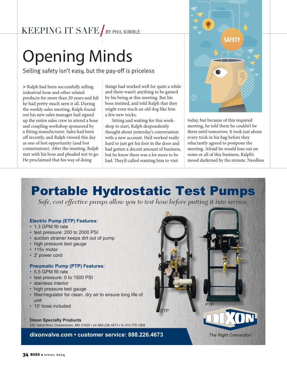 Dixon Valve Safety Opening Minds User Manual | 2 pages