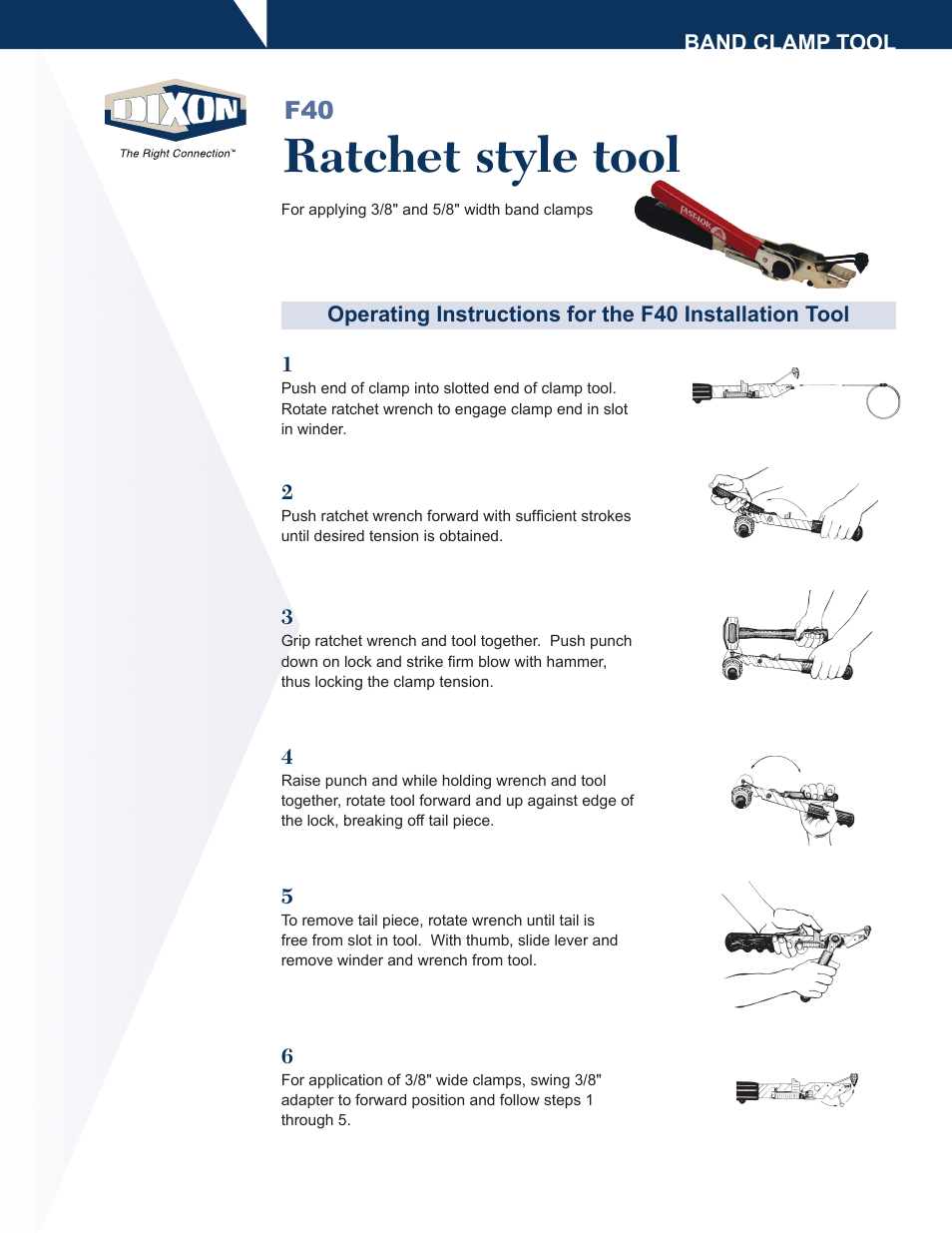 Dixon Valve F40 tool User Manual | 2 pages