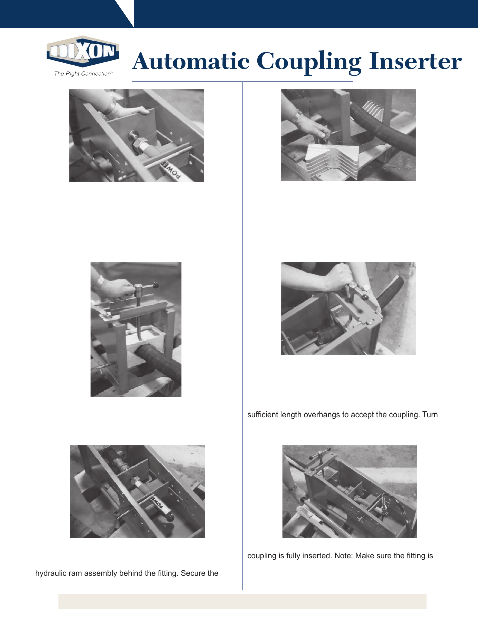 Dixon Valve Coupling Inserter CI96 User Manual | 2 pages