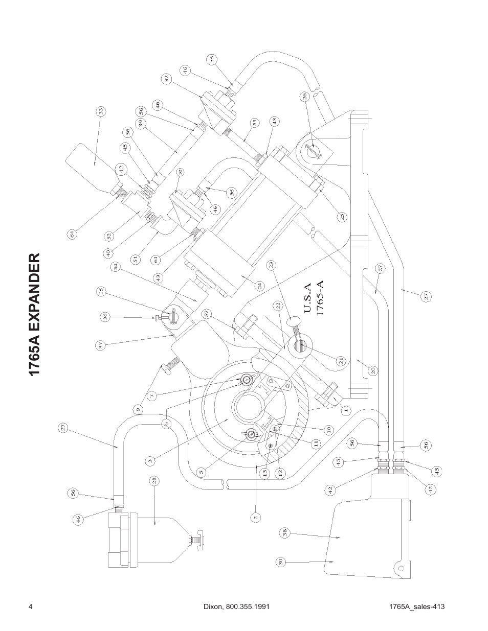 1765a exp ander | Dixon Valve 1765A Brass Ferrule Crimper User Manual | Page 4 / 5