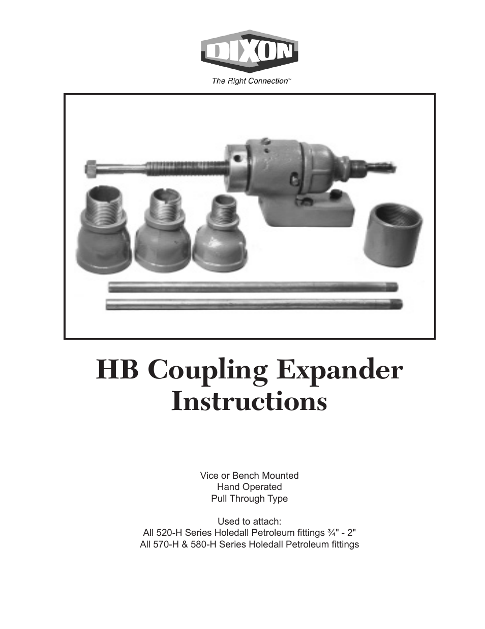 Dixon Valve HB Coupling Expander User Manual | 6 pages