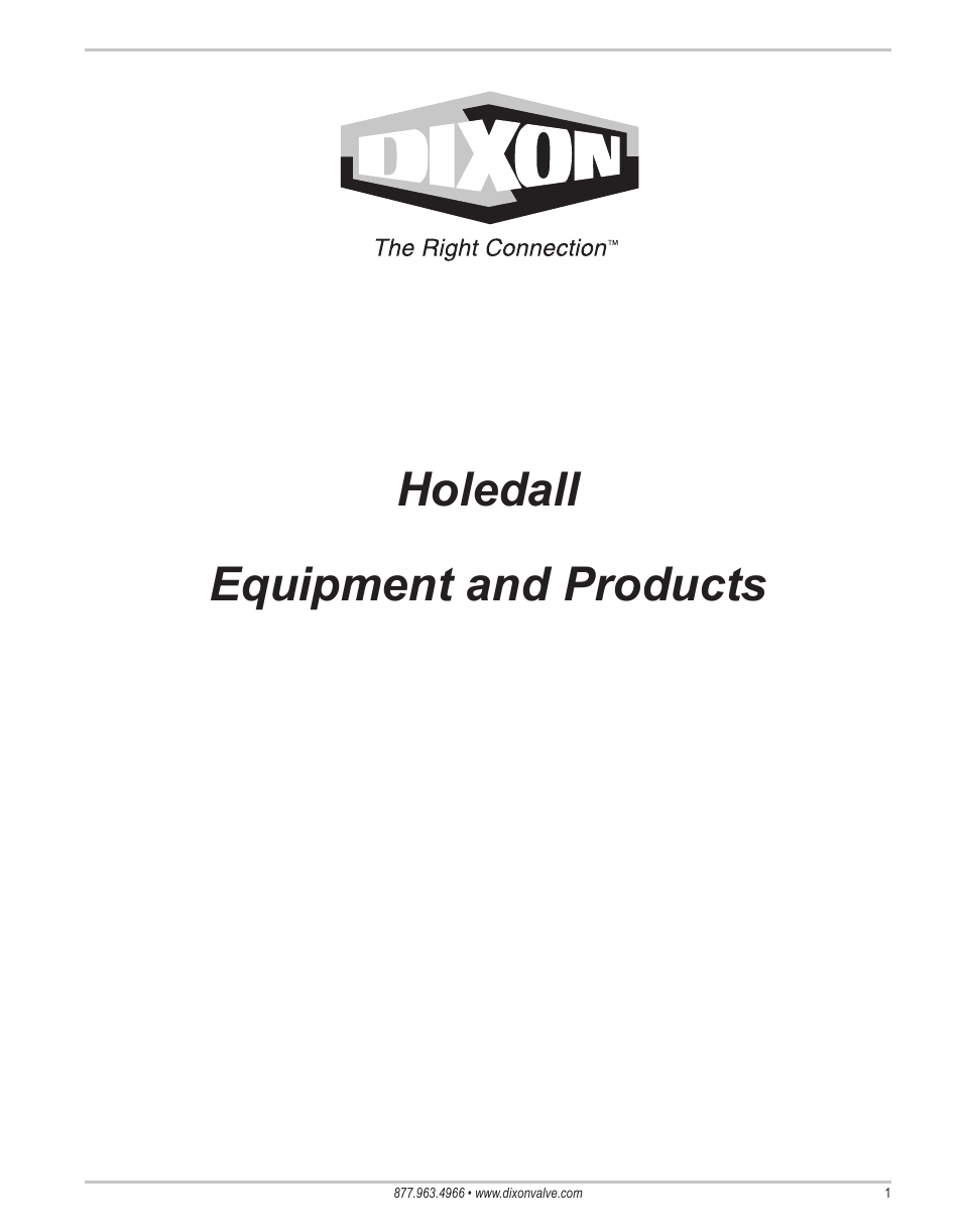 Dixon Valve 25 TON RAM SEC01 Holedall Fittings User Manual | 35 pages