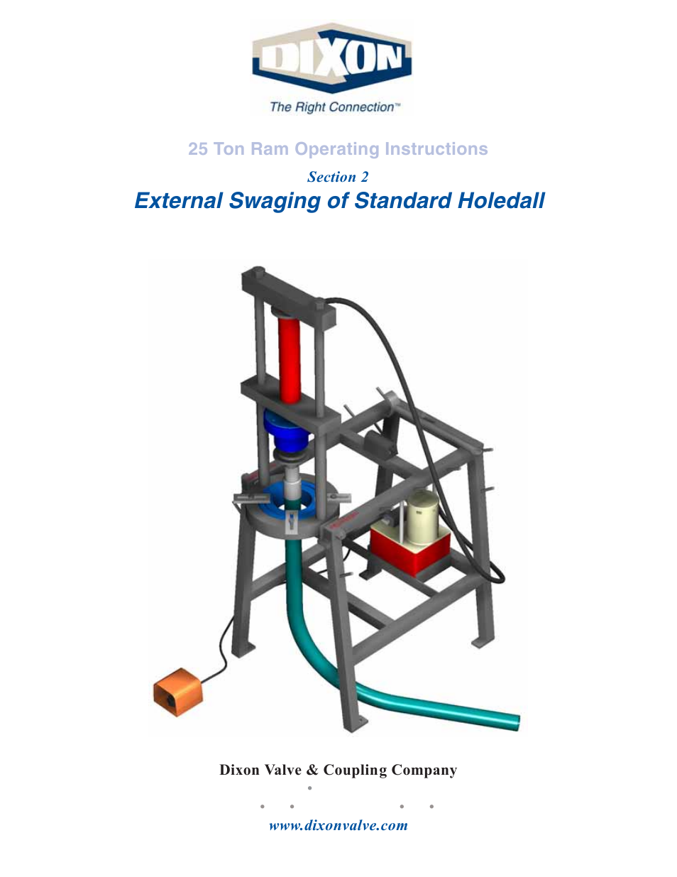 External swaging of standard holedall | Dixon Valve 25 TON RAM Complete Manual User Manual | Page 38 / 89