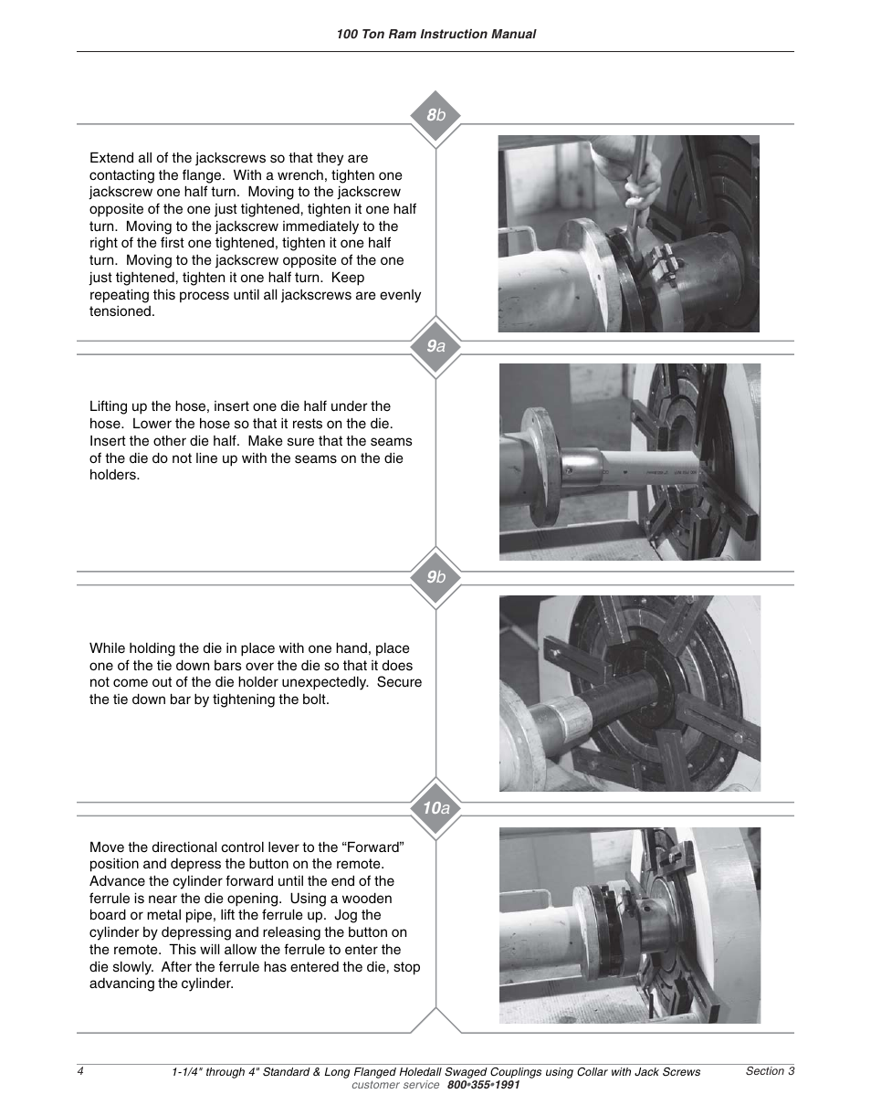 Dixon Valve 100 TON RAM SEC03 External Swage Holedall with Jackscrews User Manual | Page 6 / 8