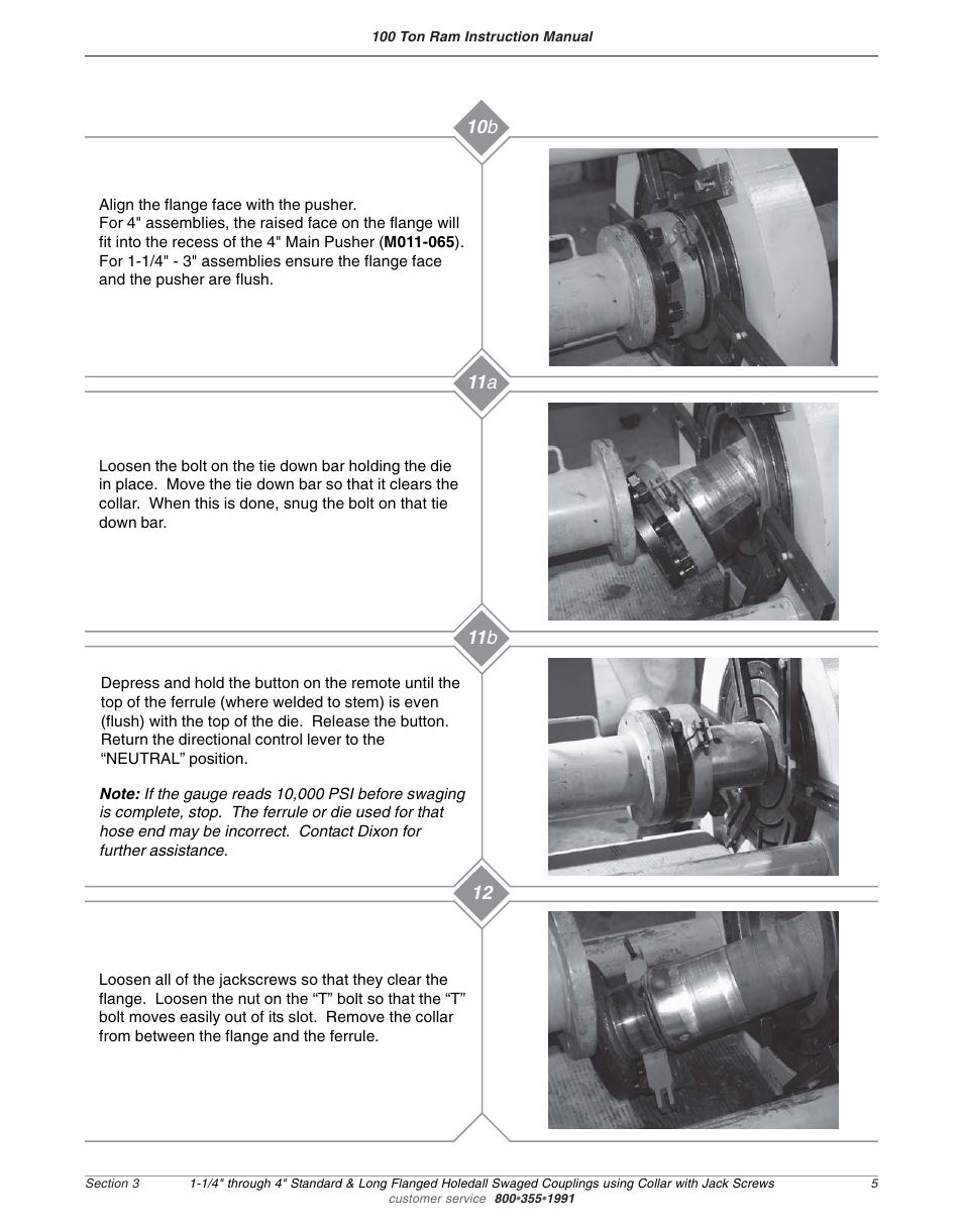 Dixon Valve 100 TON RAM SEC03 External Swage Holedall with Jackscrews User Manual | Page 7 / 8
