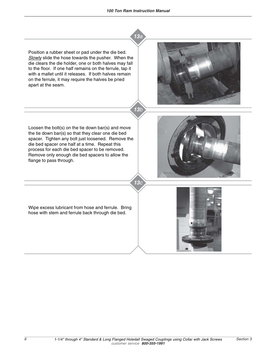 Dixon Valve 100 TON RAM SEC03 External Swage Holedall with Jackscrews User Manual | Page 8 / 8