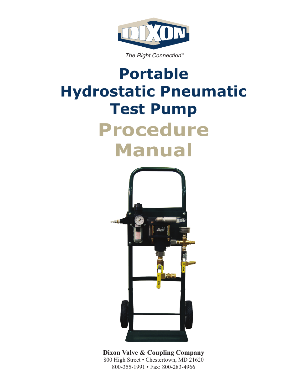 Dixon Valve Pneumatic Test Pump Manual User Manual | 10 pages