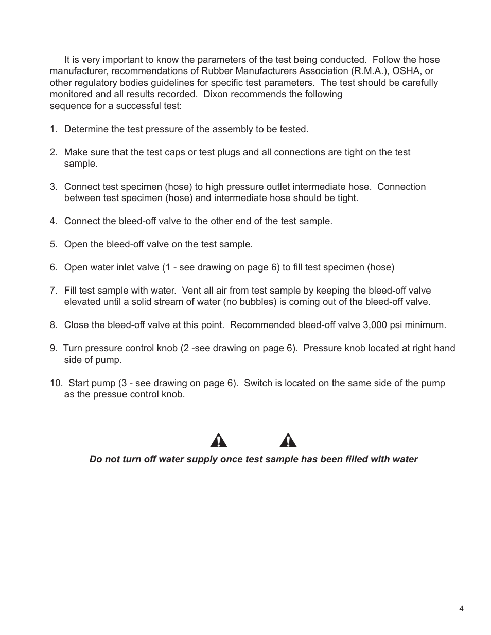 Dixon Valve Electric Test Pump Manual User Manual | Page 4 / 9