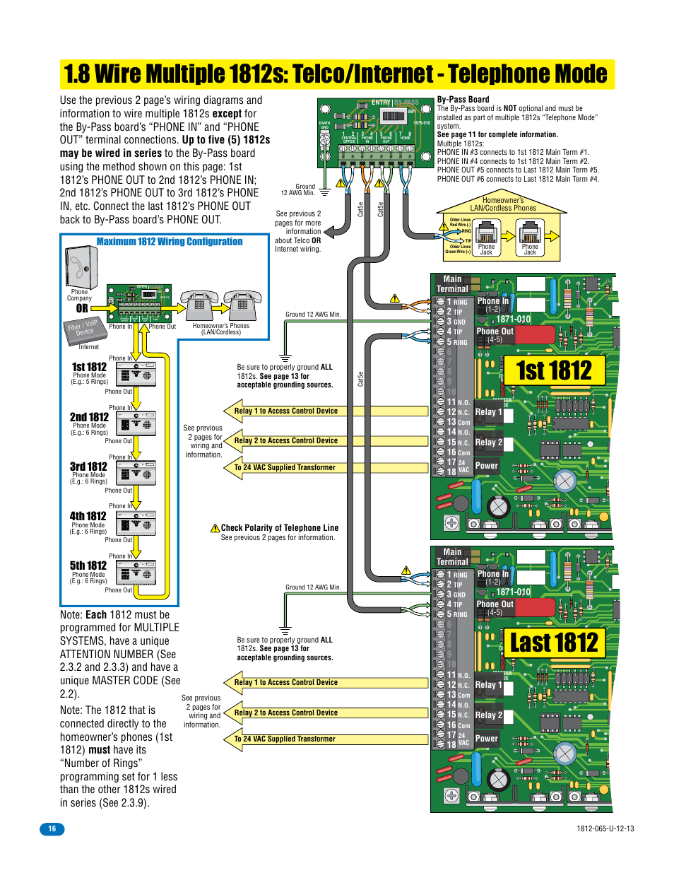 Maximum 1812 wiring configuration | DoorKing 1812 Classic User Manual | Page 18 / 46