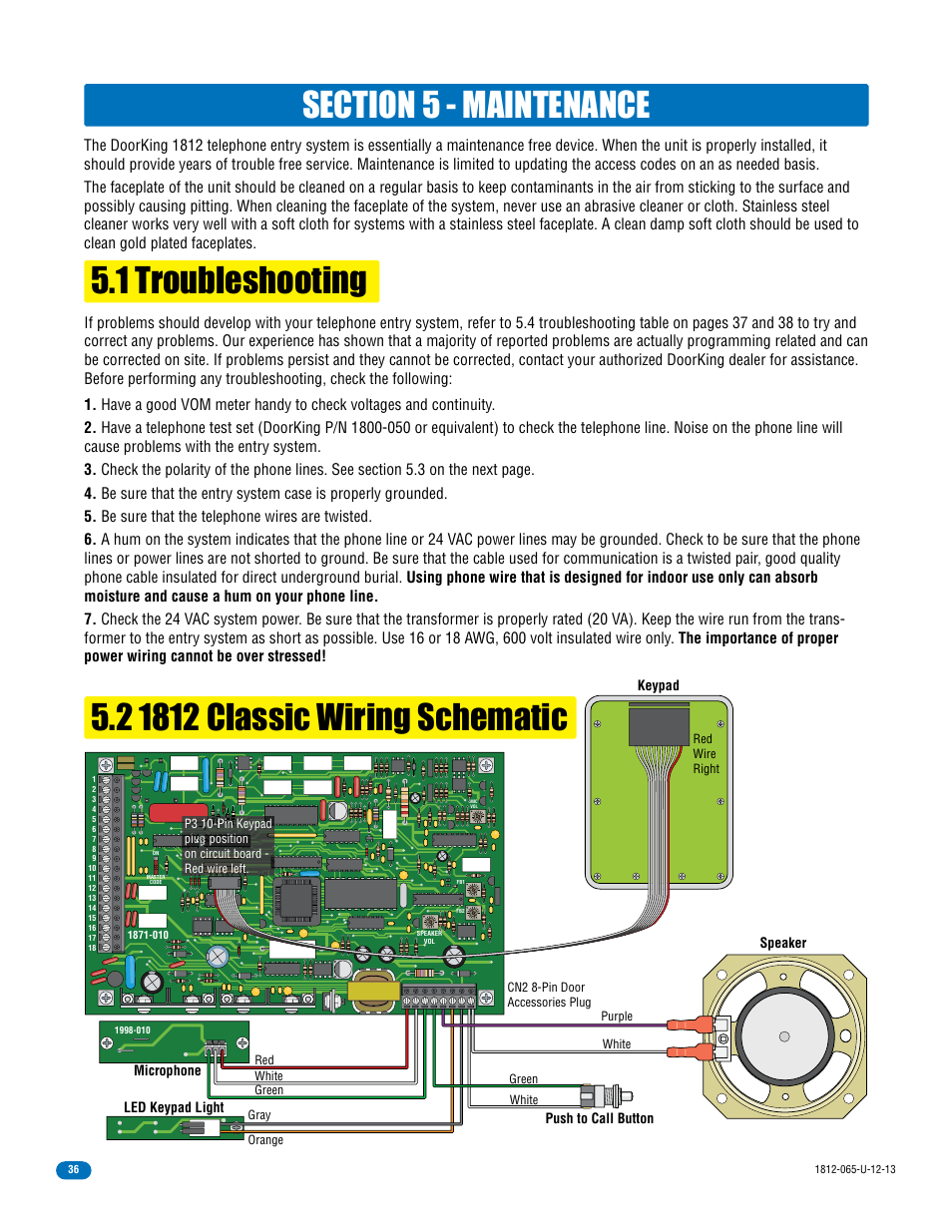 DoorKing 1812 Classic User Manual | Page 38 / 46