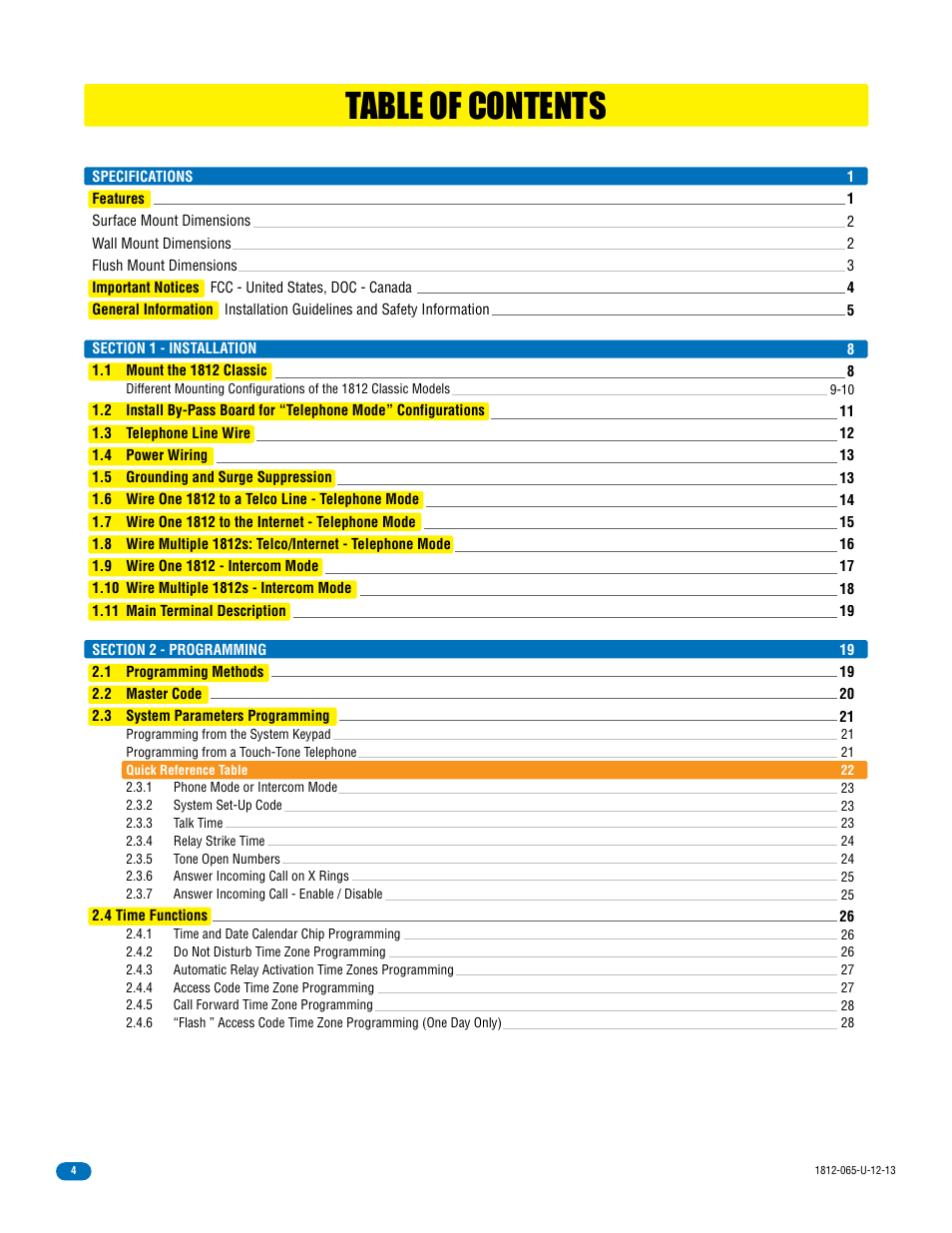 DoorKing 1812 Classic User Manual | Page 6 / 46