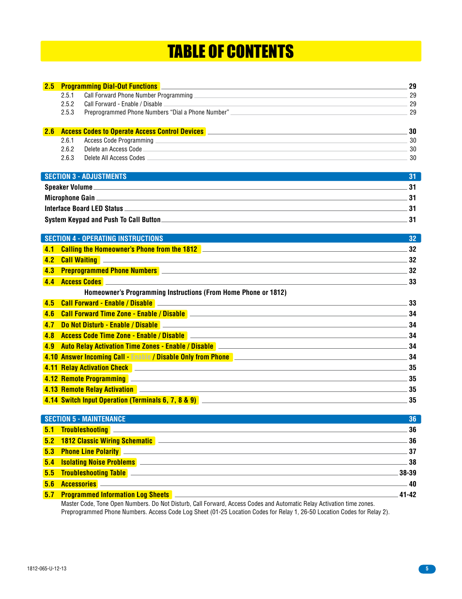 DoorKing 1812 Classic User Manual | Page 7 / 46