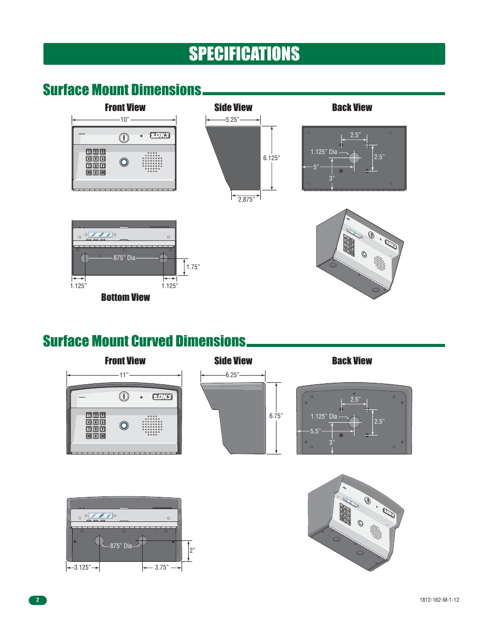 Specifications | DoorKing 1812 Access Plus User Manual | Page 4 / 60