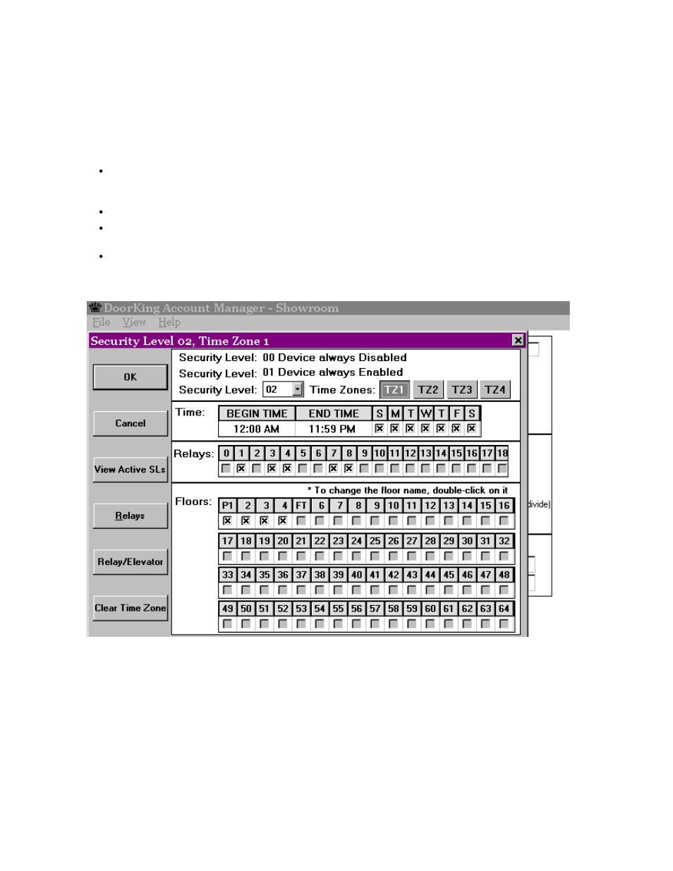 System information: security level | DoorKing 2348 Elevator Control User Manual | Page 30 / 53
