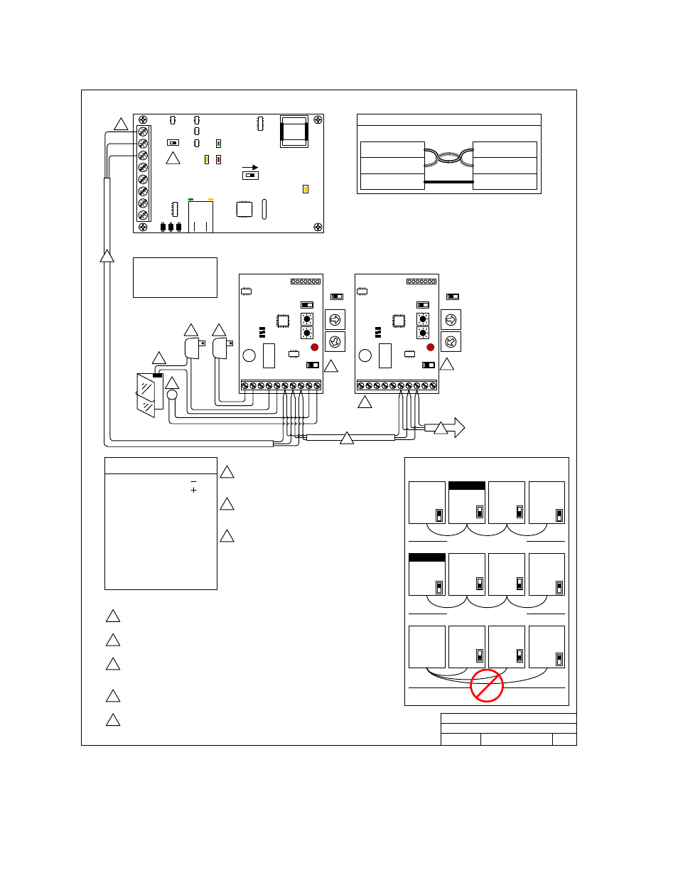 7 rs-485 wiring, Device board terminals | DoorKing 1838 Telephone Access Plus User Manual | Page 14 / 43