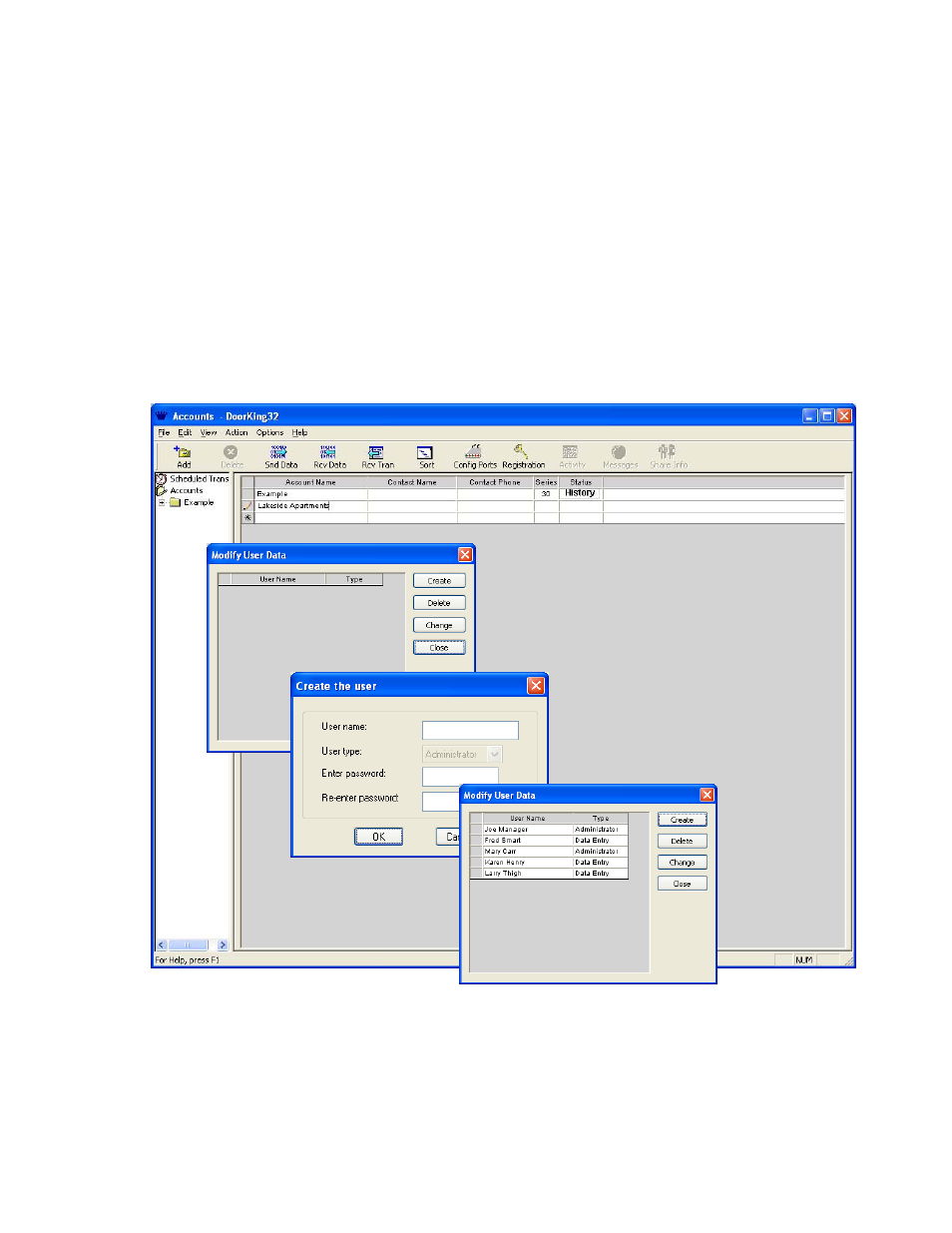 1 creating user types | DoorKing Remote Account Manager User Manual | Page 19 / 84