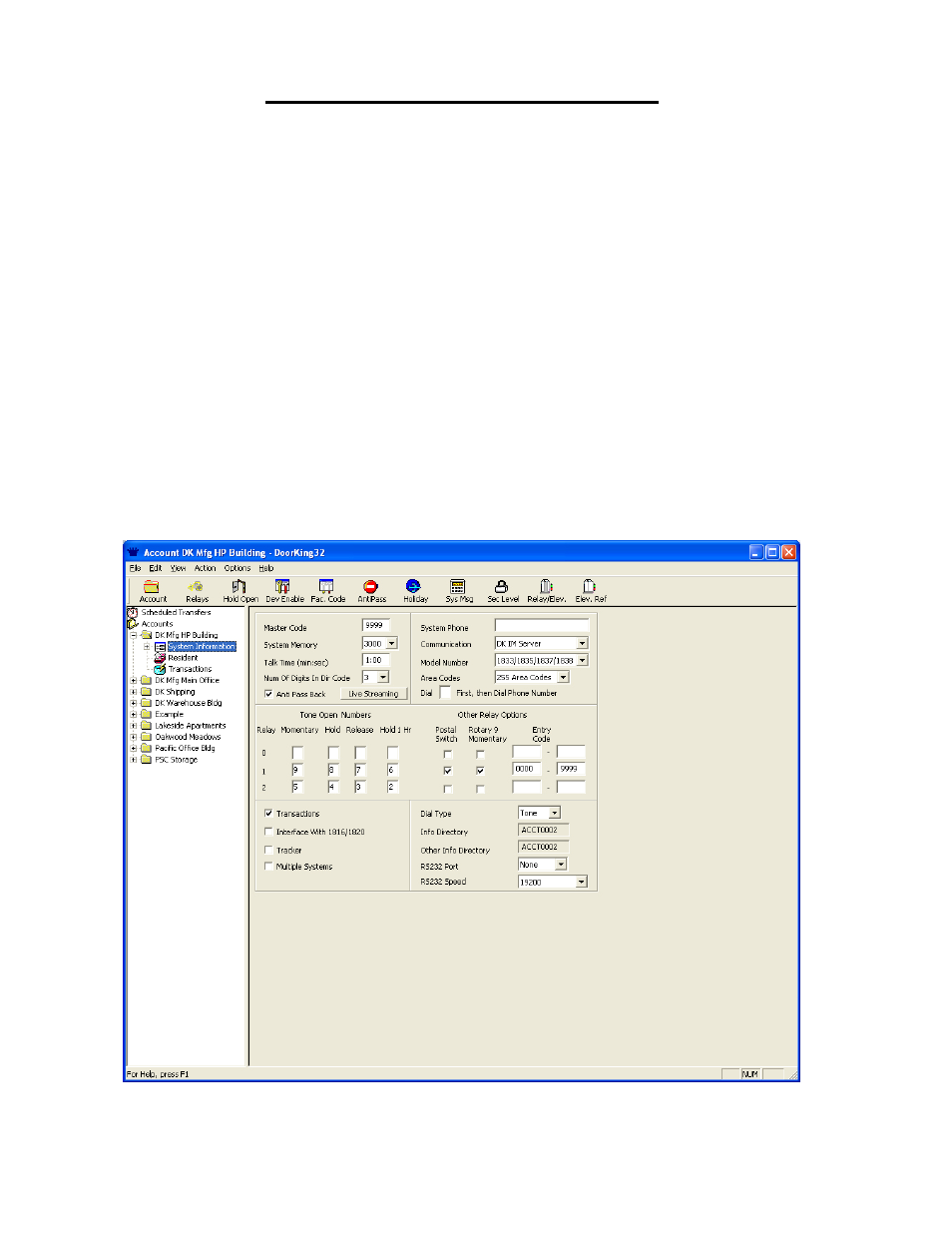 Section 3 – system management, 1 entry panel programming | DoorKing Remote Account Manager User Manual | Page 24 / 84