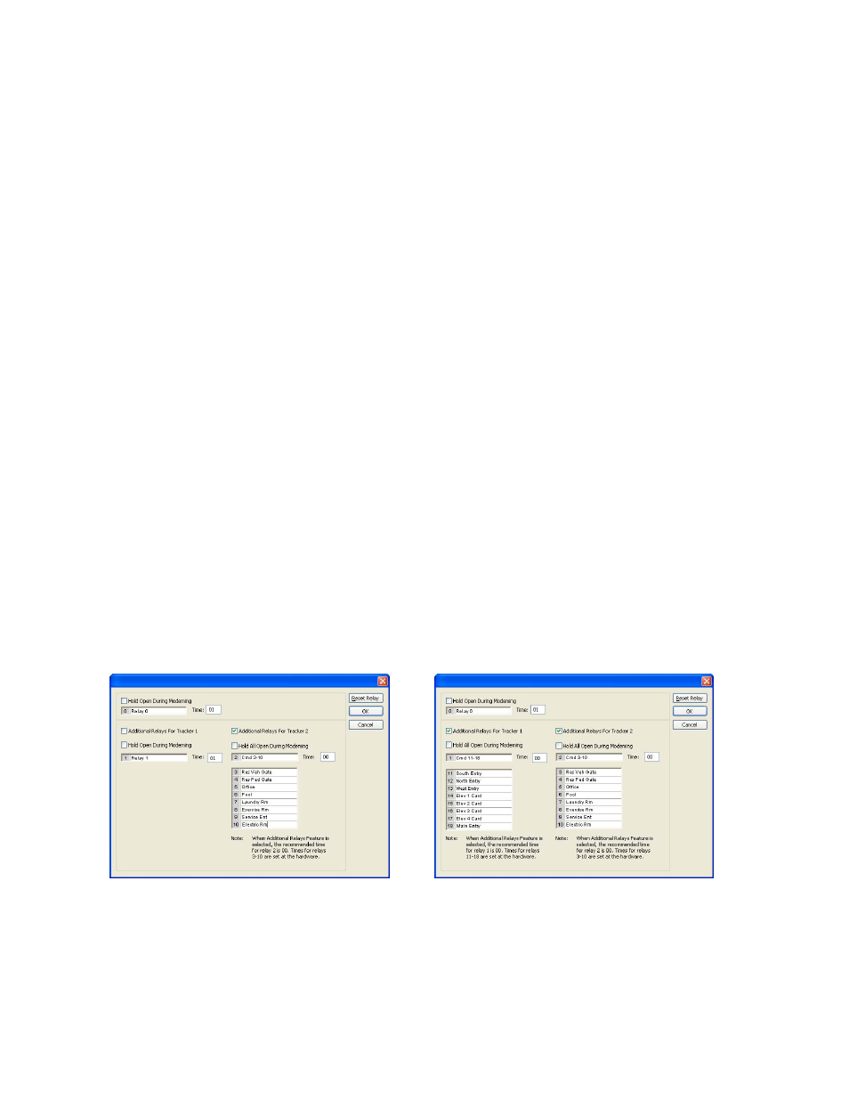 2 labeling relays with tracker enabled | DoorKing Remote Account Manager User Manual | Page 30 / 84