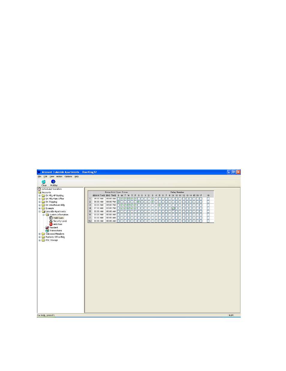 2 applying relay hold time zones | DoorKing Remote Account Manager User Manual | Page 32 / 84