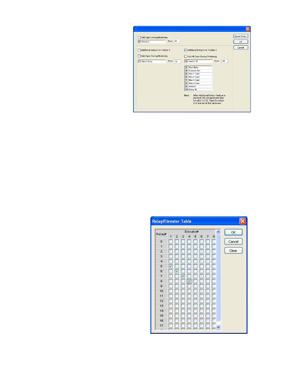 2 programming the relay/elevator control table | DoorKing Remote Account Manager User Manual | Page 44 / 84