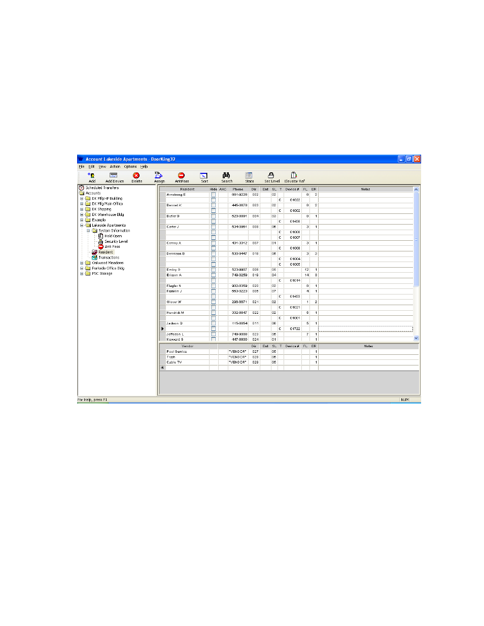 2 assigning elevator reference to residents | DoorKing Remote Account Manager User Manual | Page 55 / 84