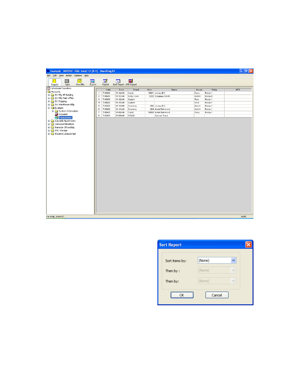 3 viewing / reporting transactions, 1 viewing transactions and reports | DoorKing Remote Account Manager User Manual | Page 61 / 84