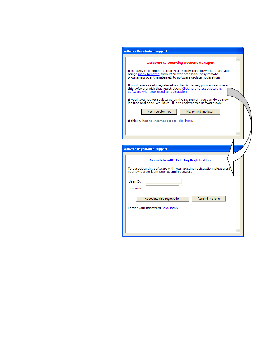 Already registered, Login | DoorKing Remote Account Manager User Manual | Page 9 / 84