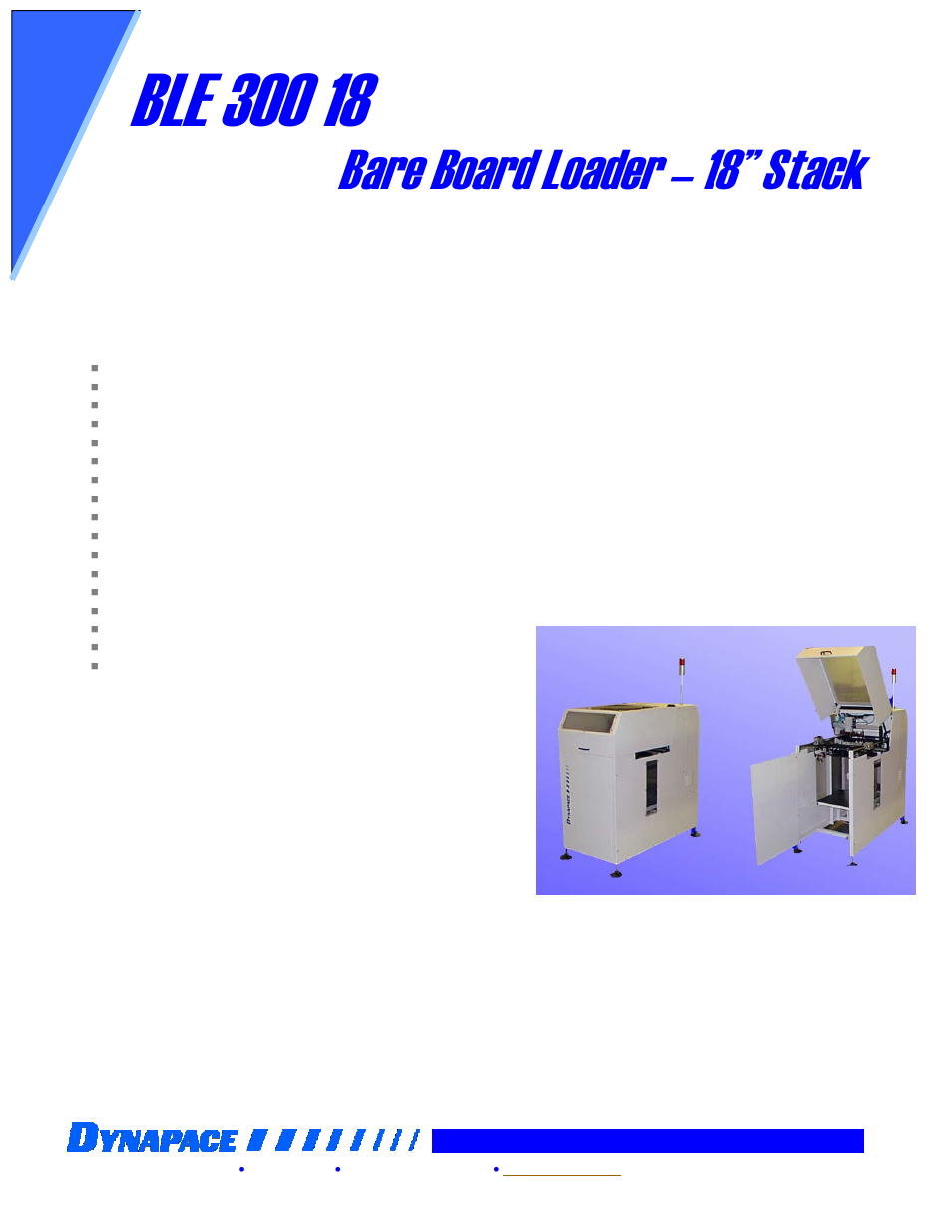DYNAPACE Bare Board Loader User Manual | 1 page