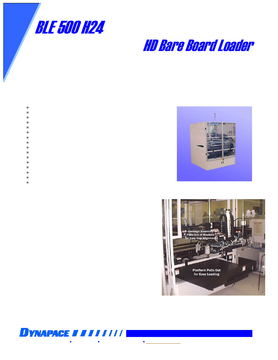 DYNAPACE Heavy Duty Edge Carry Bare Board Loader User Manual | 1 page