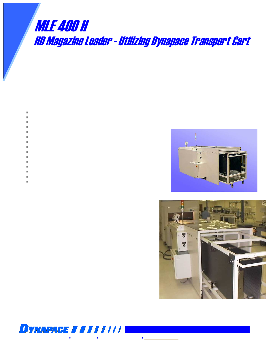 DYNAPACE Heavy Duty Edge Carry Magazine Loader/Unloader With Cart User Manual | 1 page
