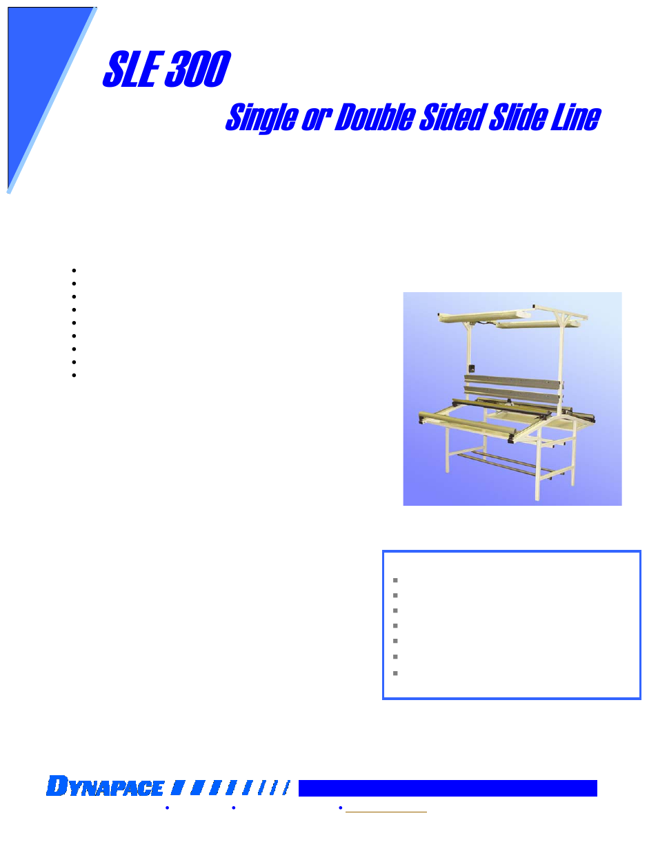 DYNAPACE Sided Slide Lines User Manual | 1 page