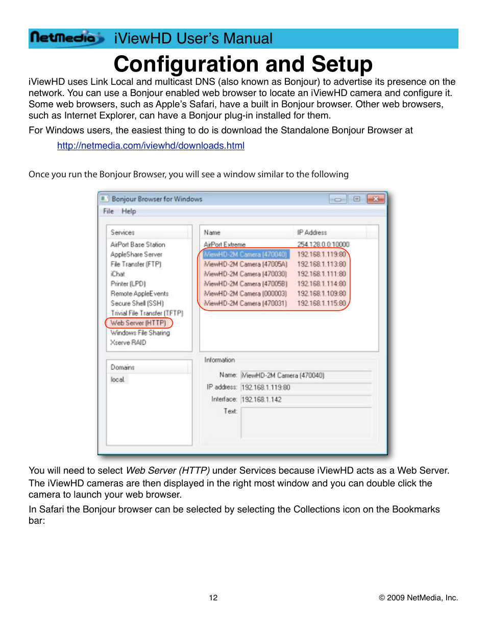 Configuration and setup, Iviewhd userʼs manual | NetMedia iViewHD-2M User Manual | Page 12 / 42