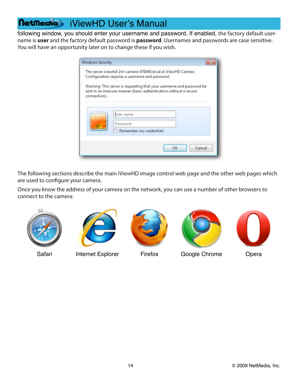 Iviewhd userʼs manual | NetMedia iViewHD-2M User Manual | Page 14 / 42
