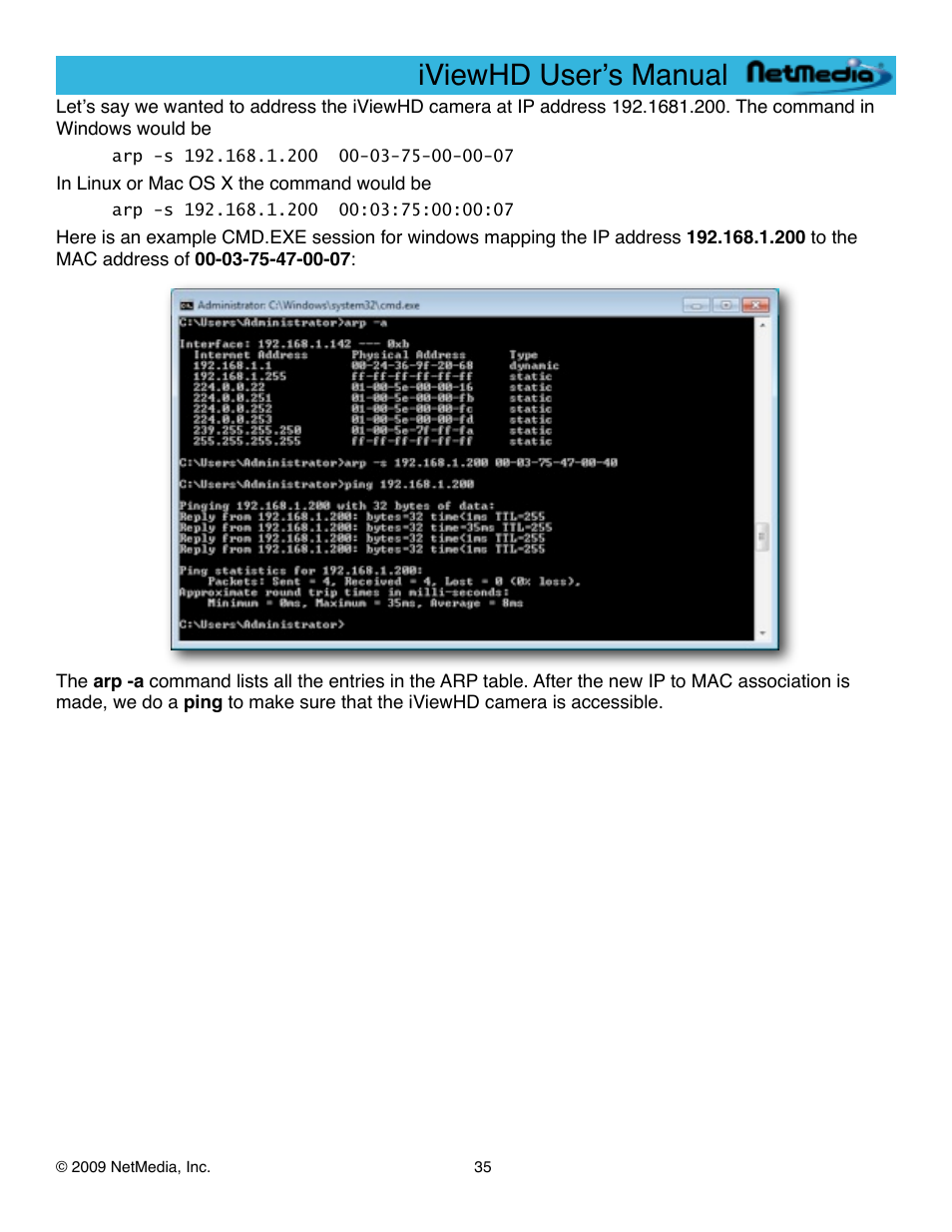 Iviewhd userʼs manual | NetMedia iViewHD-2M User Manual | Page 35 / 42