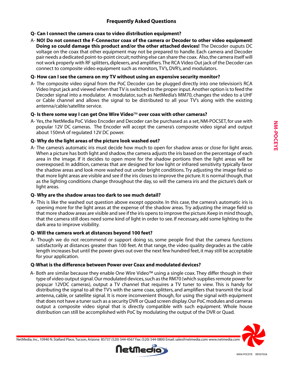 NetMedia POCEYE-DN User Manual | Page 4 / 4