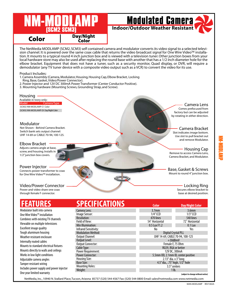 NetMedia MODLAMP-DI User Manual | 4 pages