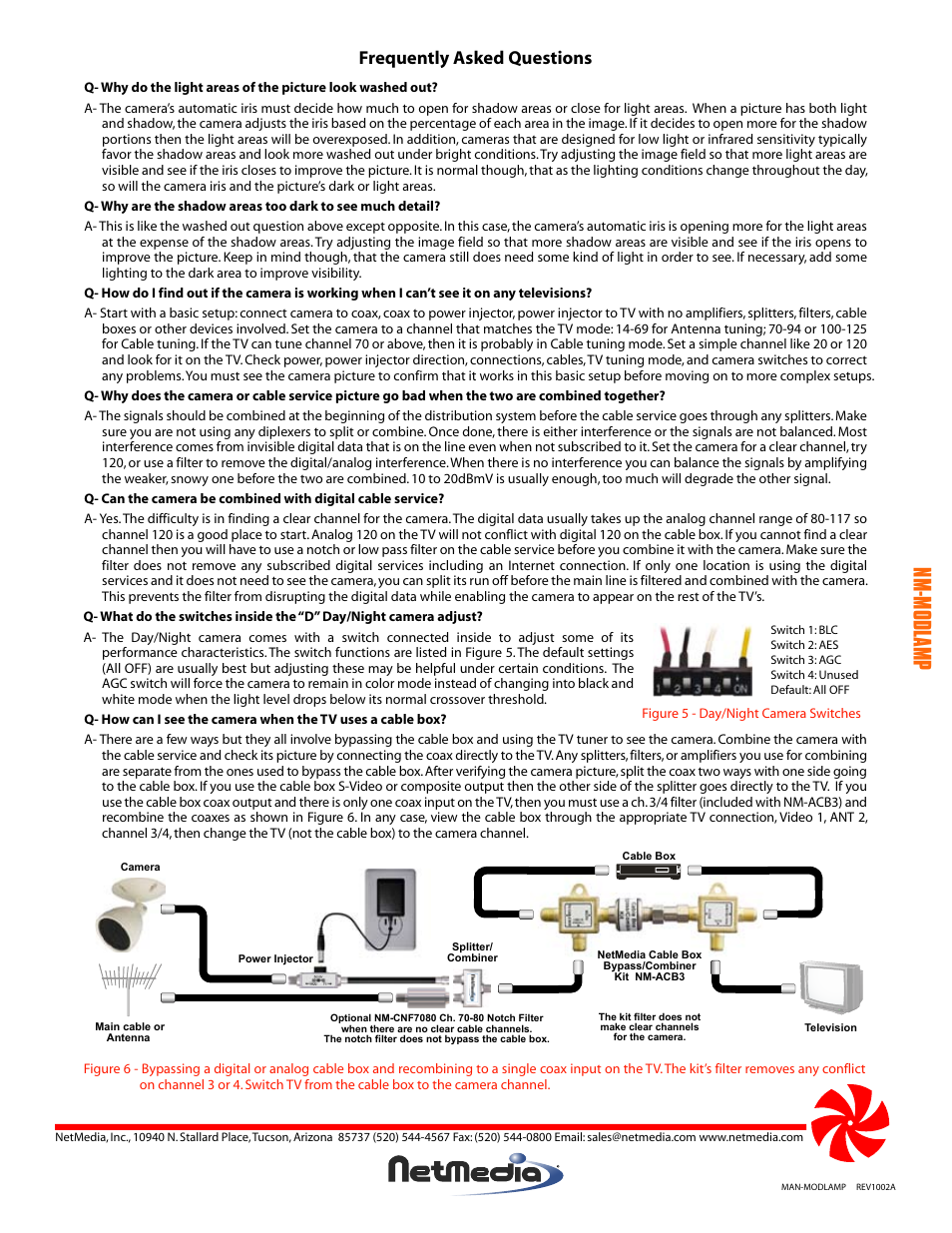 Nm-modlamp, Frequently asked questions | NetMedia MODLAMP-DI User Manual | Page 4 / 4