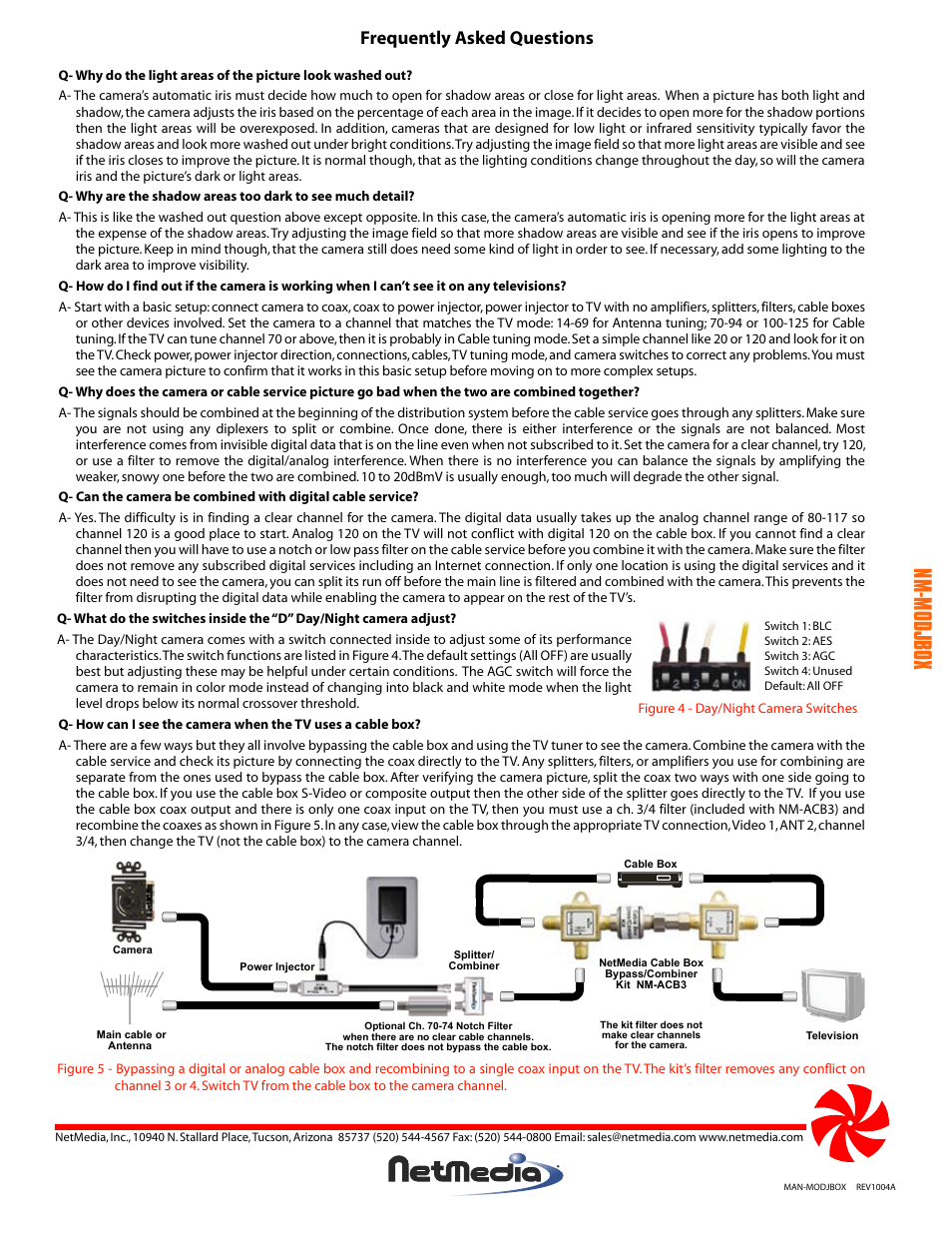 Nm-modjbox, Frequently asked questions | NetMedia MODJBOX-DB User Manual | Page 4 / 4
