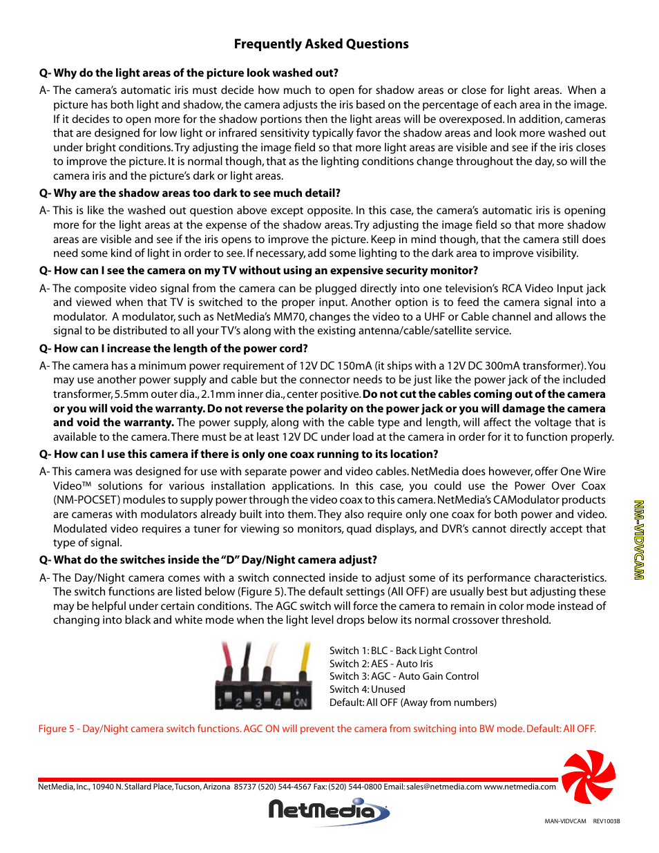 NetMedia VIDVCAM-DW User Manual | Page 4 / 4