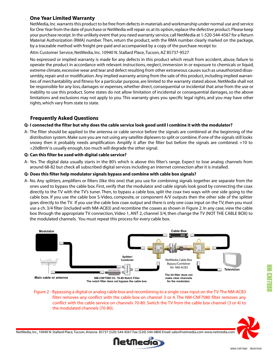 Nm-cnf7080 | NetMedia CNF7080 User Manual | Page 2 / 2