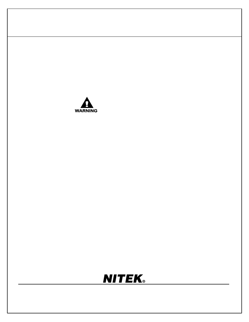 Nitek CX254 User Manual | 6 pages